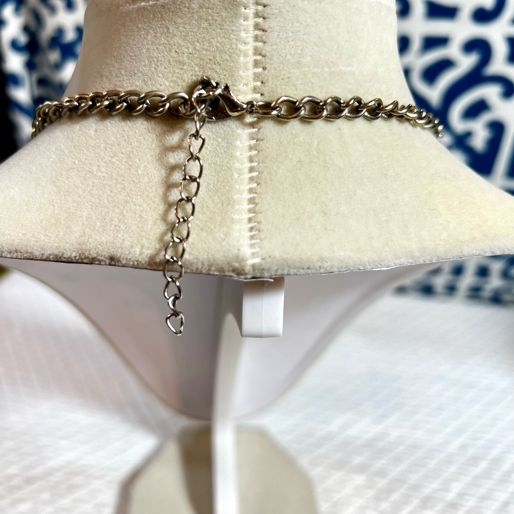 Seraglio Turkish Silver Tone Coin Bib Prong Statement Necklace - Picture 4 of 4